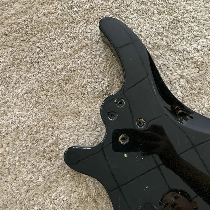 Black Solid Basswood 4 String Bass Body