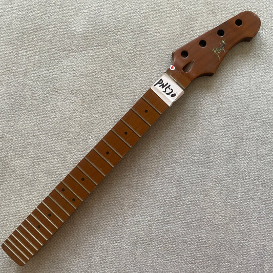 Roasted Maple Wood 4 String Mini Electric Bass Neck, 22 Frets Fingerbo