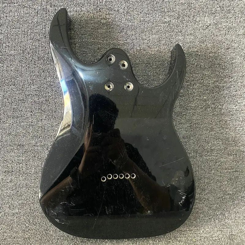 Glossy Black Basswood Guitar Left Hand Body