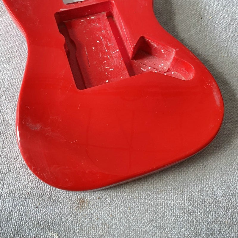 Red Basswood Mini Guitar Body Fit Stratocaster Strat