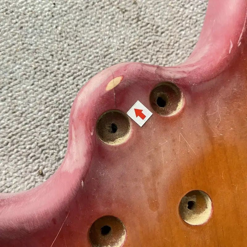 Cherry Burst Basswood Bass Guitar Body DIY Project