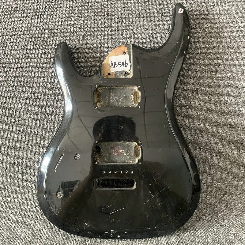 Left Handed HH Glossy Black Basswood Guitar Body