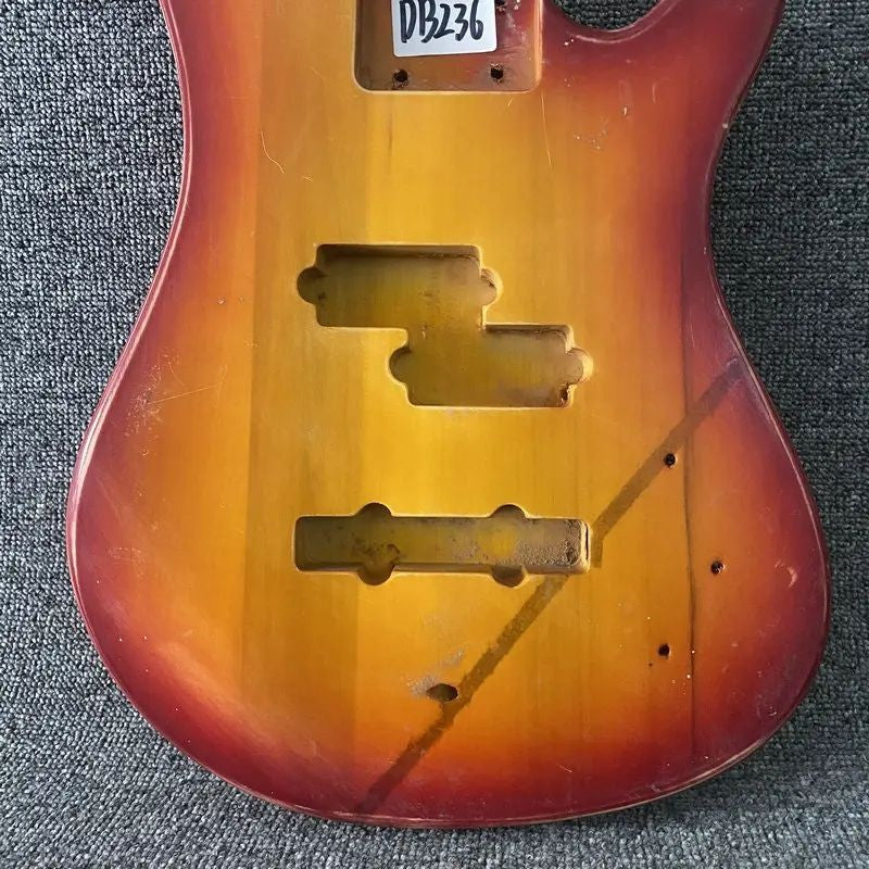 Cherry Burst 4 String Bass Guitar Body