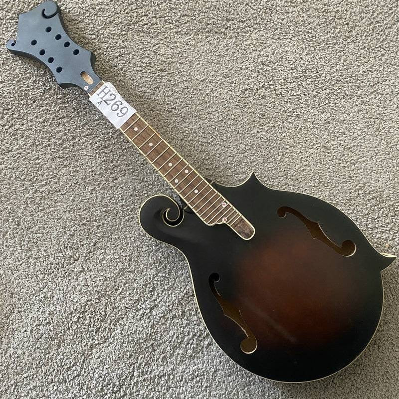 Sunburst Mahogany Wood 8 String Mandolin Body, Rosewood Fingerboard Ne