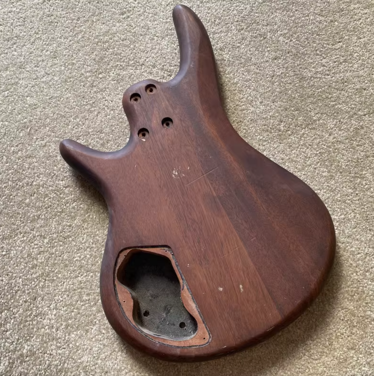 Mahogany Wood 4 String Bass Solid Body DIY Project