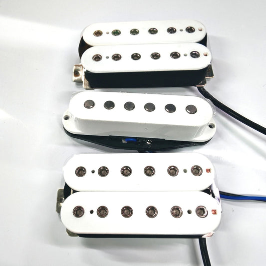 HSH White Alnico V Guitar Humbucker Single Coil Pickups Fit Ibanez,Pea