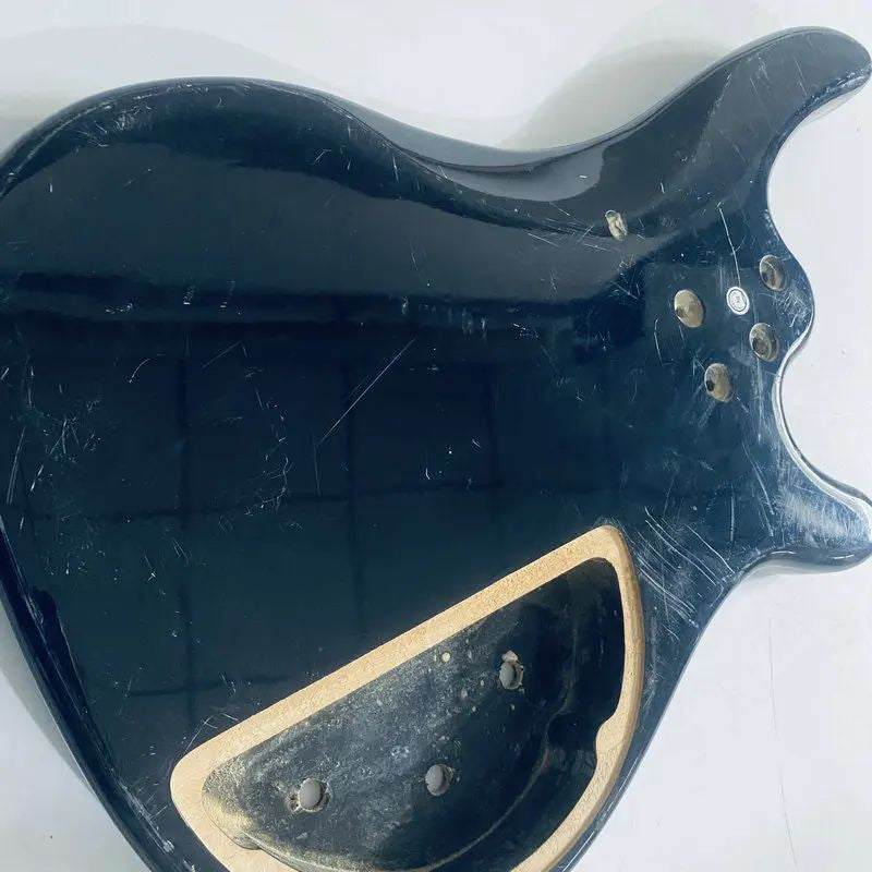 Black Left Handed 4 String Bass Basswood Body DIY Project