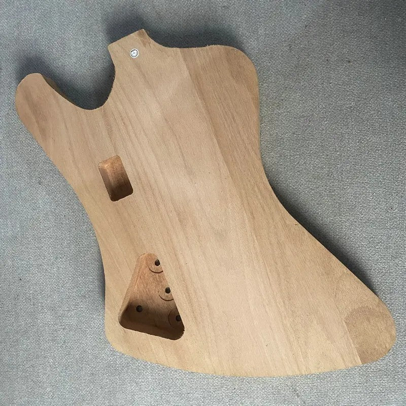 Unfinished Mahogany Wood Bass Guitar Body Fit Thunderbird Bass