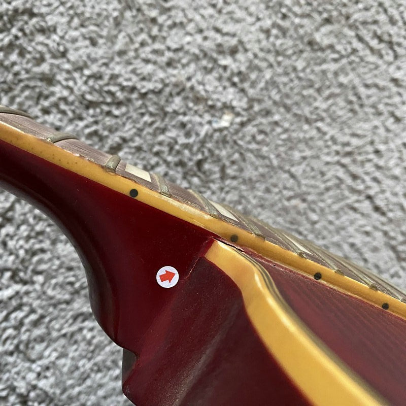 DeVille Red Tiger Maple Top Guitar Body, Rosewood Fingerboard Neck Fit