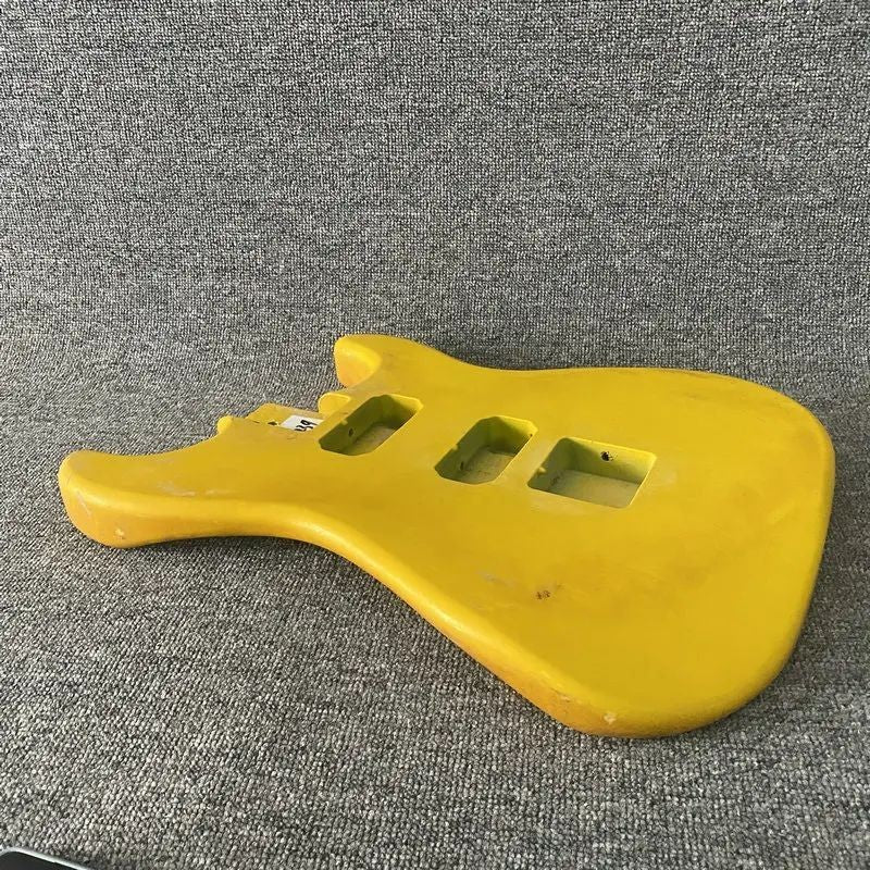 Yellow HH Guitar Basswood Double Cutaway Body