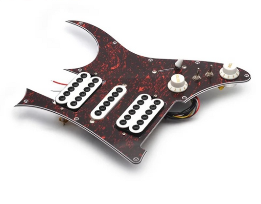 Large Pole Pickups Guitar HSH Prewired Loaded Pickguard Fit Ibanez Gui