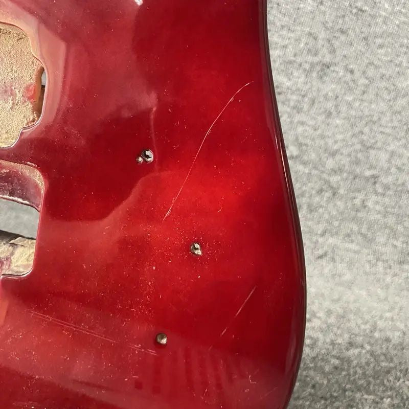 HH Red Glossy Finish Guitar Double Cutaway Body