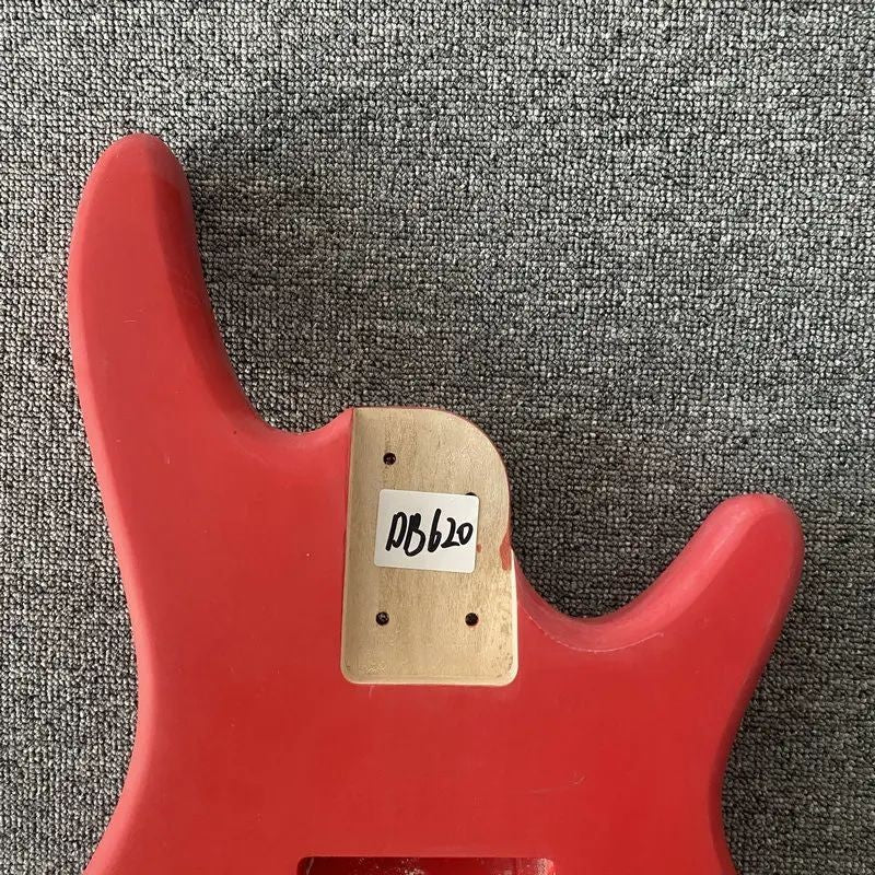 Red 4 String Bass Basswood Body DIY Project