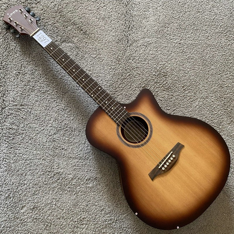 Sunburst 40 Inch Acoustic Guitar, Spruce Mahogany Body Rosewood Finger