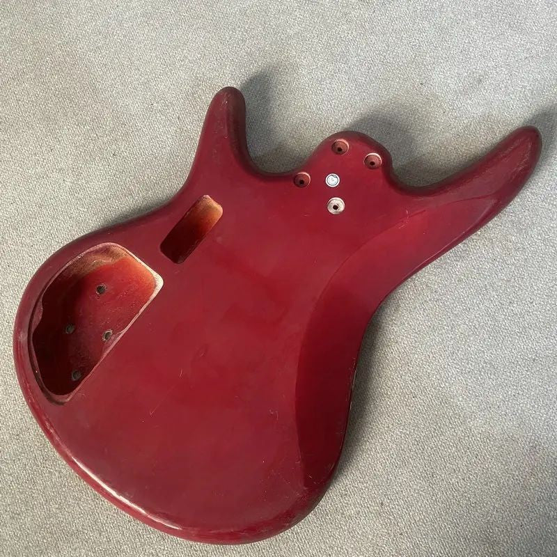 Red Basswood 4 String Electric Bass Body
