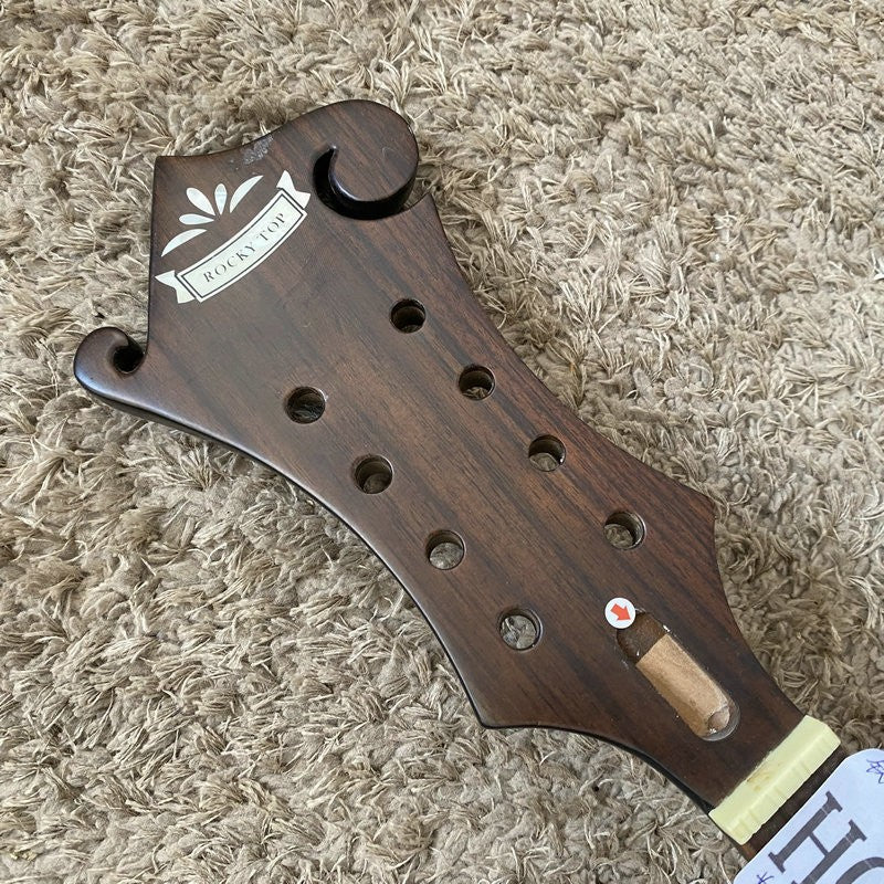 Black 8 String Mandolin, Spruce Top Body, Mahogany Neck, Rosewood Fing