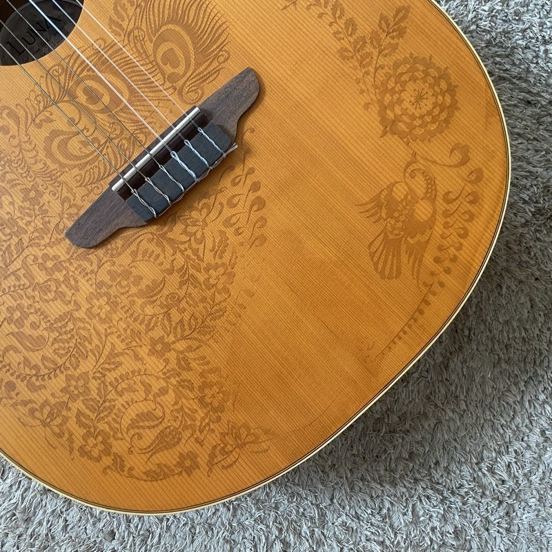 Luna Red Pine Classical Guitar, Mahogany Neck, Rosewood Fretboard