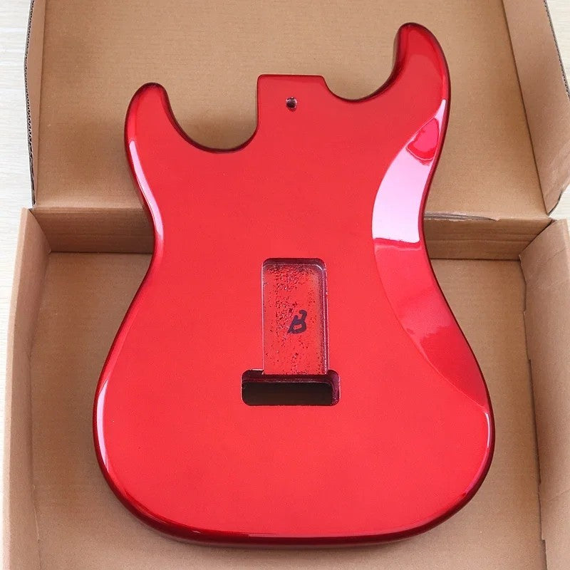 Metallic Red Finish Poplar Wood Guitar Body Fit ST Stratocaster