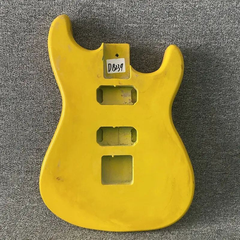 Yellow HH Guitar Basswood Double Cutaway Body