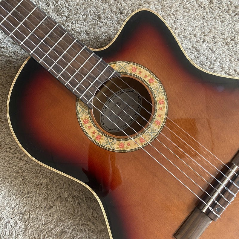 Sunburst Finish Classical Guitar, Mahogany Neck, Rosewood Fingerboard