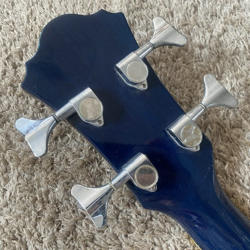 Ibanez Blue 4 String Acoustic Electric Bass, Spruce Top Body, Mahogany