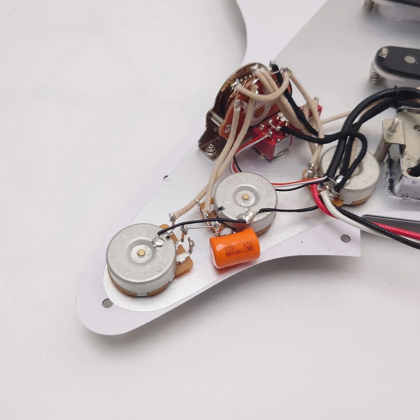 HSS White Black Zebra Loaded Prewired Pickguard Fit Stratocaster Strat