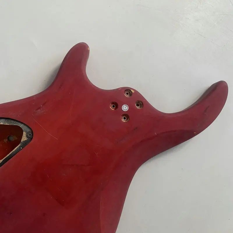 Solid Basswood Red Electric Bass Guitar Body