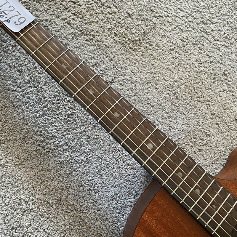 40 Inch Luna Acoustic Guitar, Mahogany Body and Neck, Rosewood Fingerb