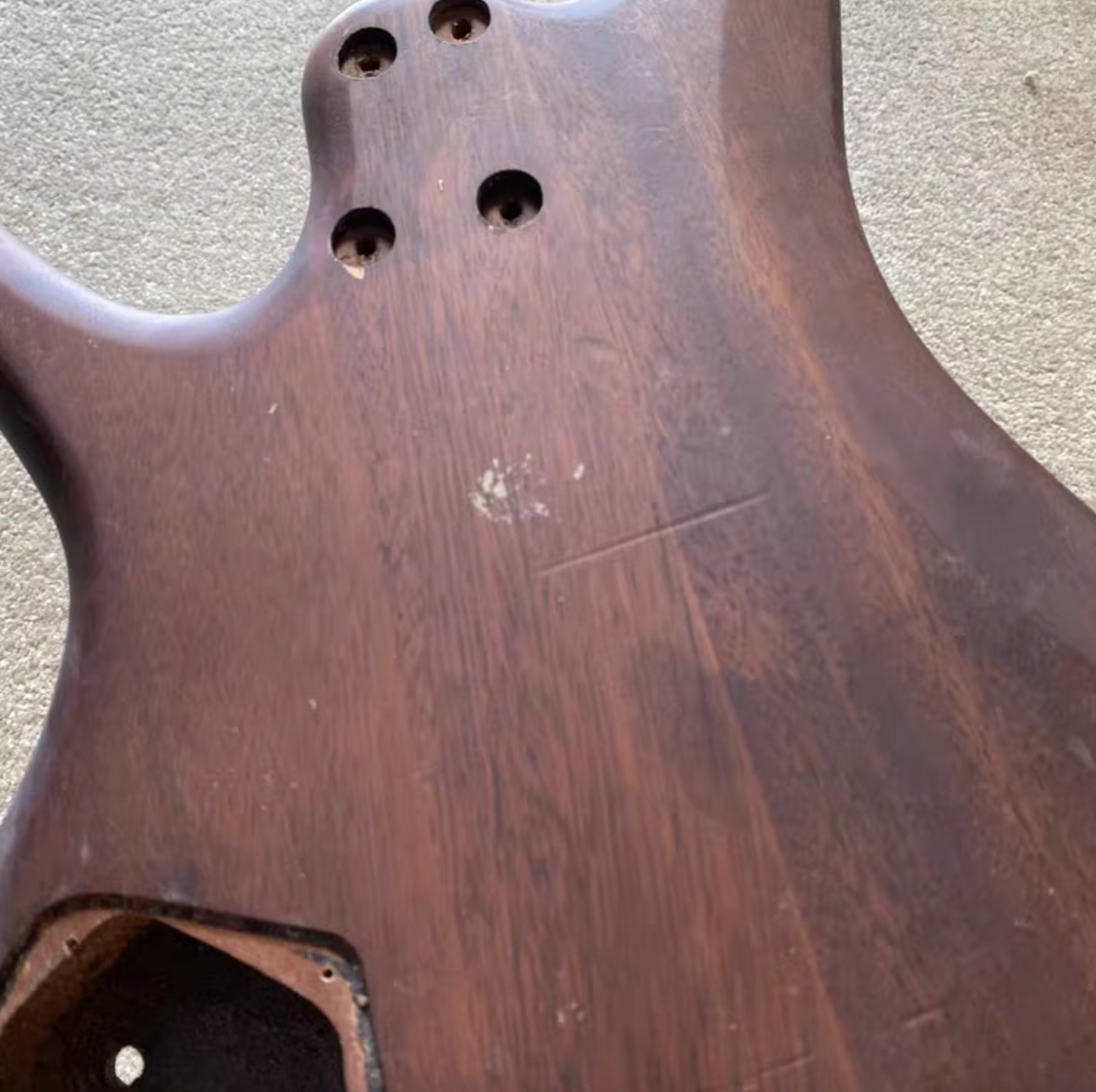Mahogany Wood 4 String Bass Solid Body DIY Project