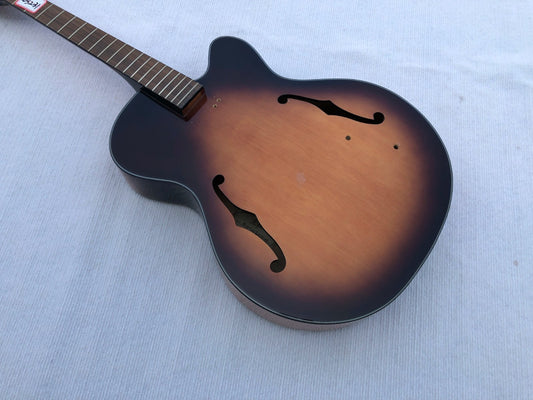 Washburn Sunburst Hollow Body Jazz Guitar with Maple Neck, Rosewood Fi