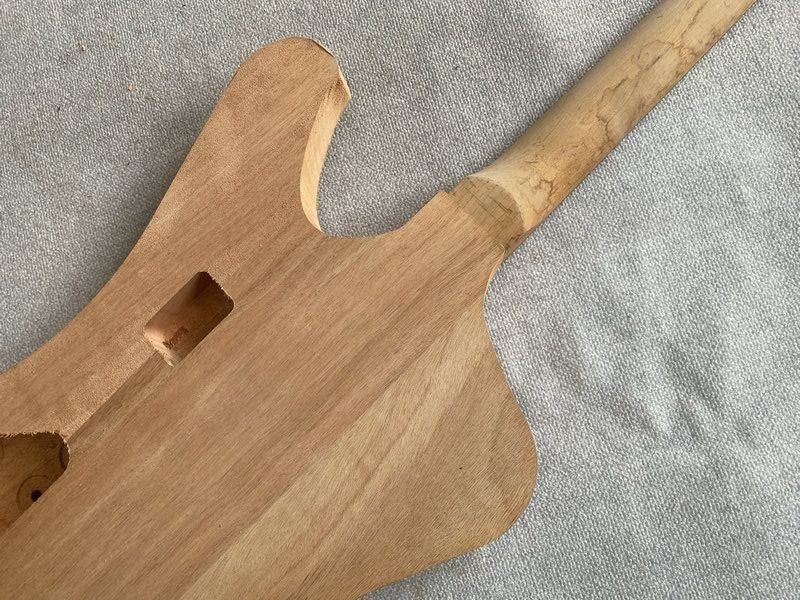 Unfinished 4 String Bass Mahogany Body with Maple Neck Fit Firebird DI