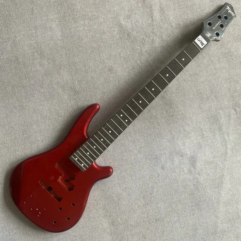 Tagima Red 5 String Bass Basswood Body with Maple Neck, Rosewood Finge