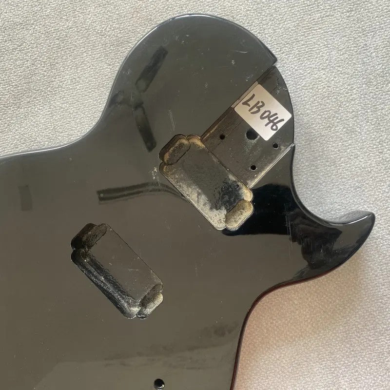 Black Single Cut Basswood Guitar Flat Top Body Fit Les Paul LP