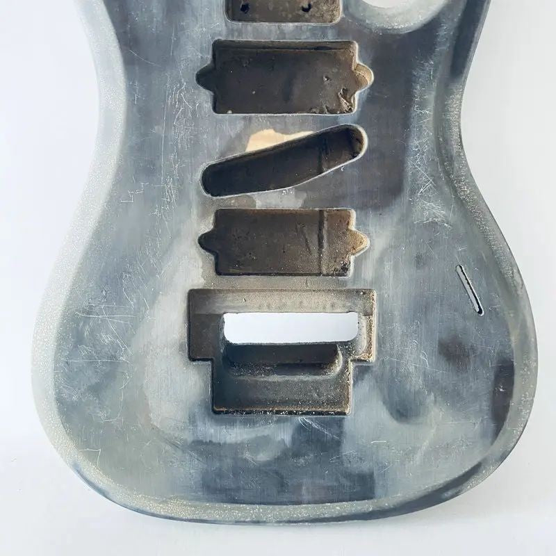 Black Solid Basswood Guitar Double Cutaway Body