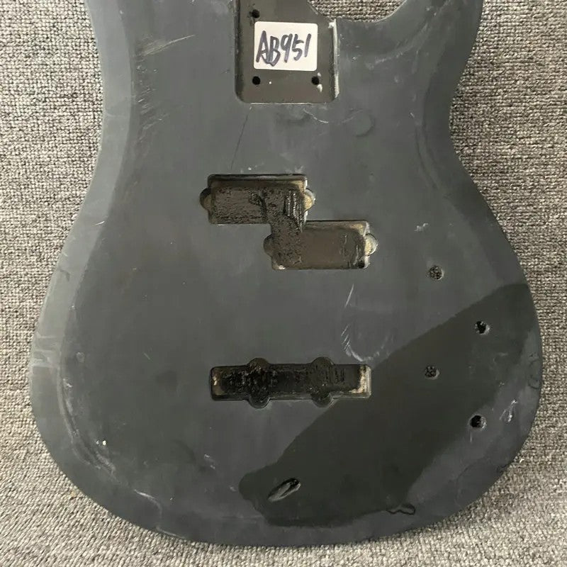 Black 4 String Electric Bass Solid Basswood Body