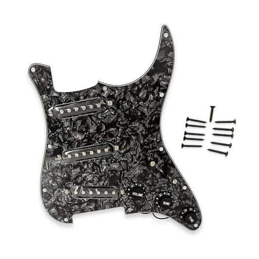 Alnico 5 Guitar Black Pearl Loaded Prewired Pickguard Fit Stratocaster