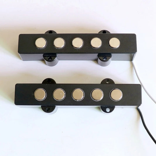Flat Pole 5 String Bass Pickups Neck Bridge Fit Jazz J Bass