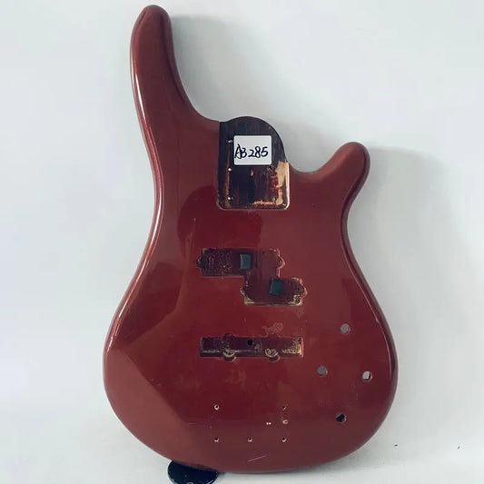 Dark Red Glossy Finish 4 String Bass Basswood Body DIY Project