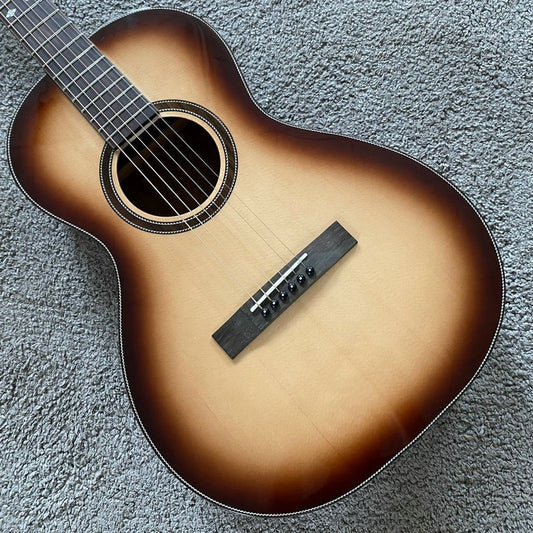 38 Inch Parlor Crossover Guitar, Spruce Top Body, Mahogany Neck