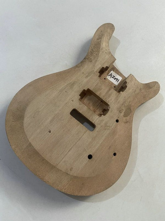 Unfinished Okoume Wood HH Guitar Double Cutaway Body