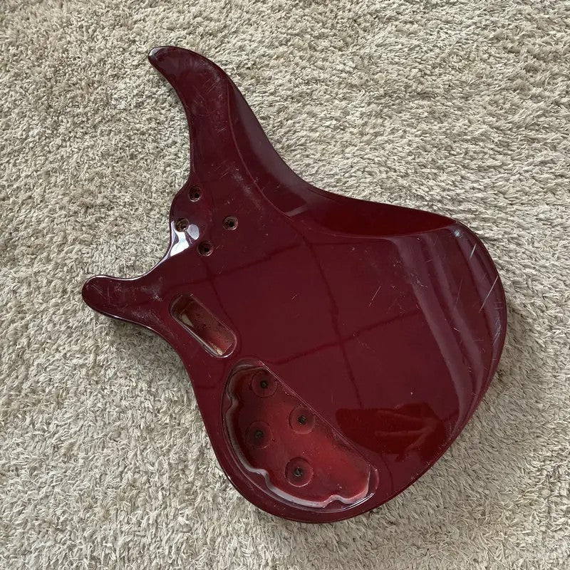 Wine Red 4 String Electric Bass Basswood Body