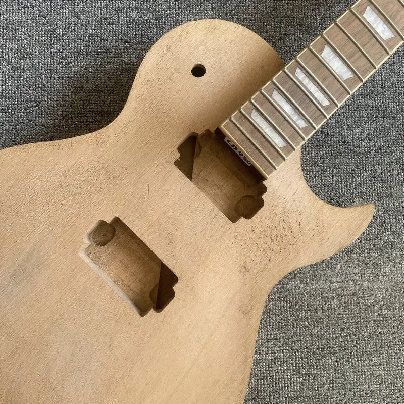 Unfinished Basswood Guitar Body with Maple Neck, Rosewood Fretboard Fi