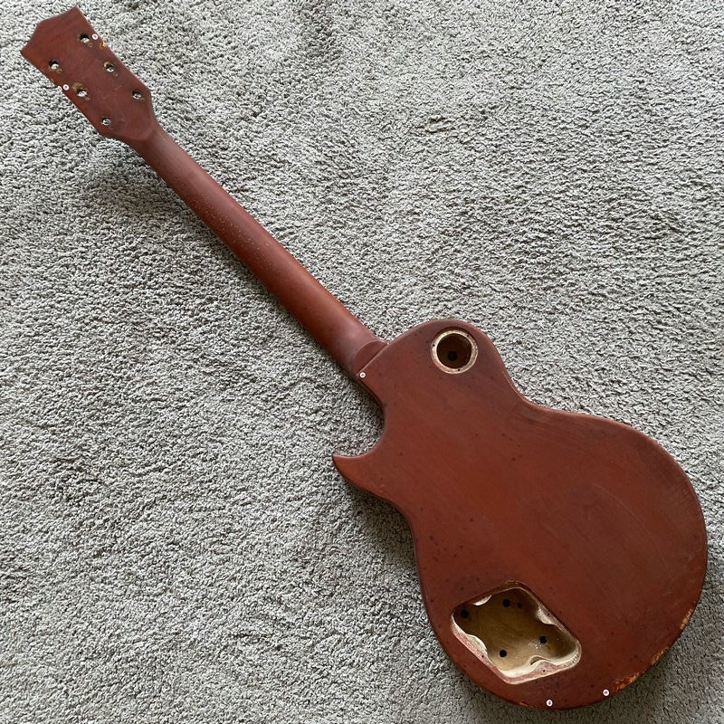 Cherry Burst Quilted Maple Top Guitar Body with Neck Fit Les Paul LP D