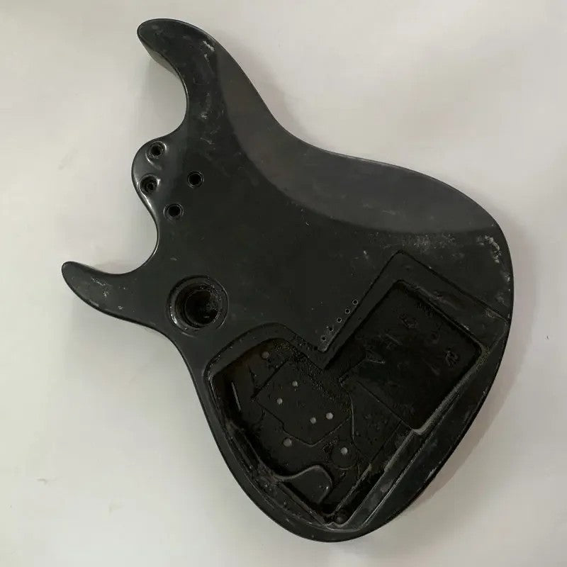 Black Basswood HH Guitar Body with Tiger Maple Top