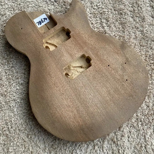 Unfinished Basswood Guitar Single Cut Body DIY Project Fit Les Paul LP