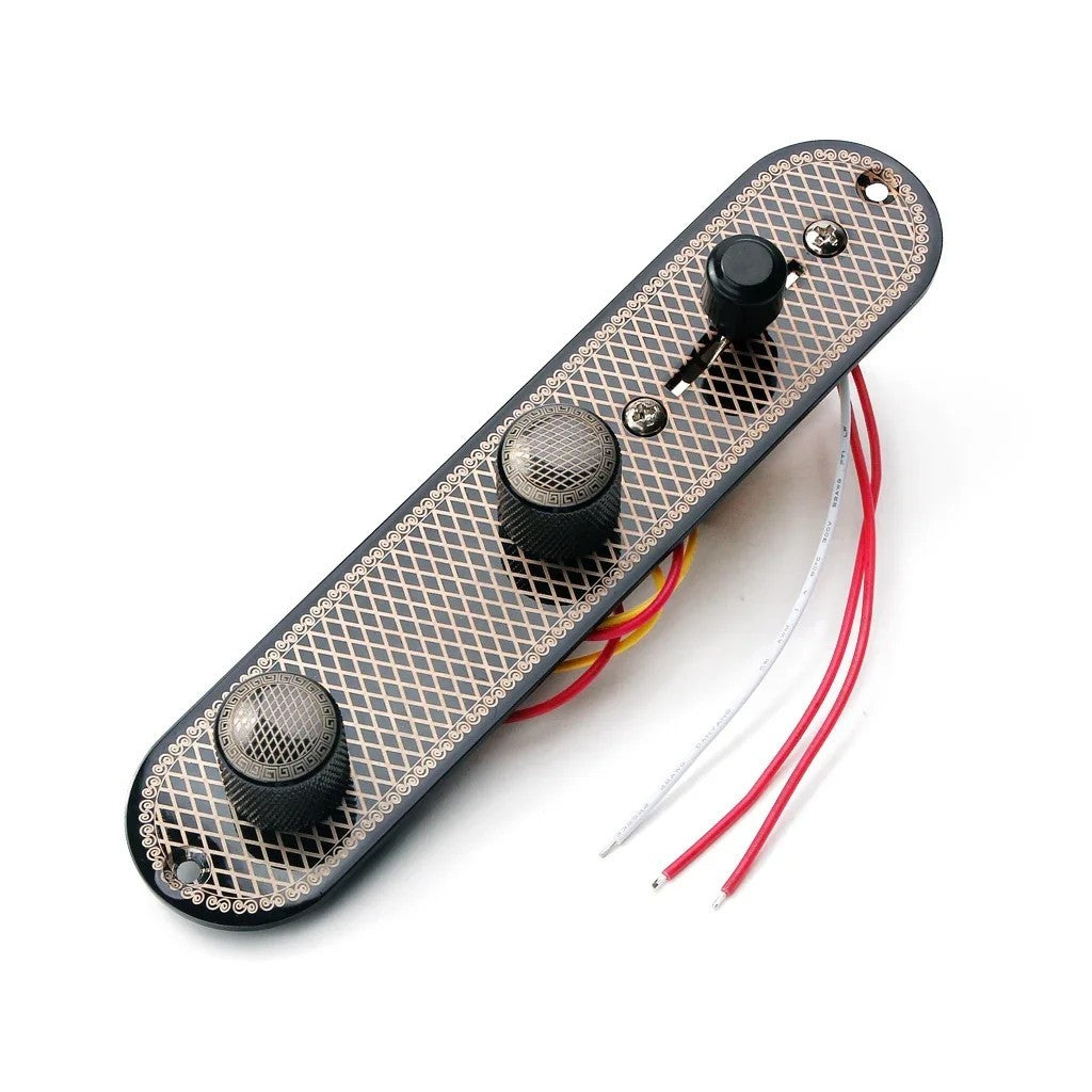 Black Guitar Loaded Prewired Panel Control Plate Fit Telecaster Tele