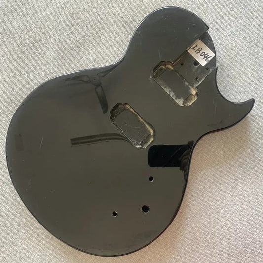 Black Single Cut Basswood Guitar Flat Top Body Fit Les Paul LP