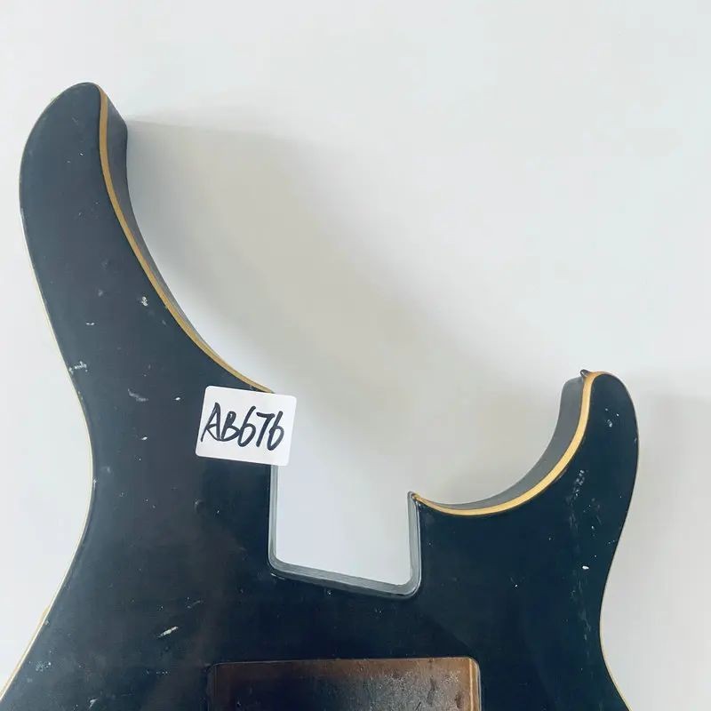 Basswood Black Bass Guitar Double Cutaway Body DIY Project