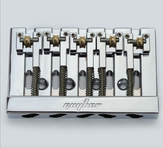 Chrome 5 String Electric Bass Bridge with Roller Saddles Fit Fender,Ib