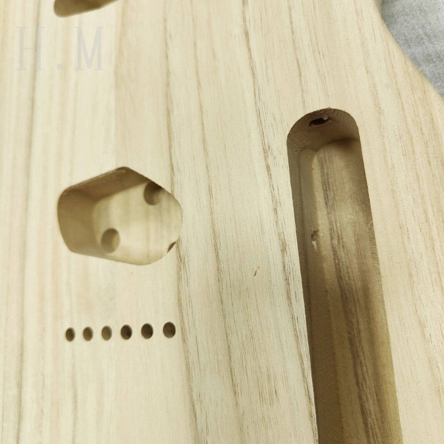 Poplar Wood Guitar Single Cut Body, String Through Bridge Fit Telecast